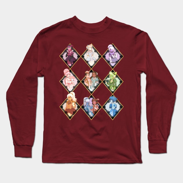 Fancy Gems Long Sleeve T-Shirt by EsmaelJ